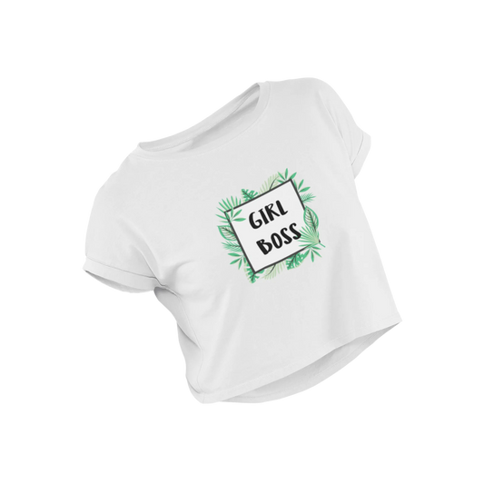 Girl Boss - White - Croptop