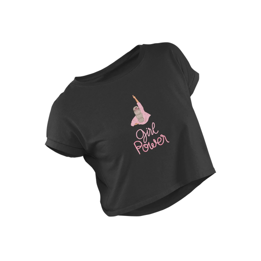 Girl Power - Black - Croptop