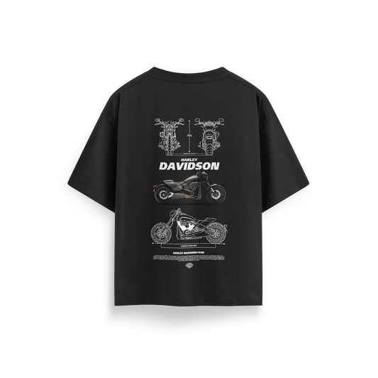 Harley Davidson - Black - Oversized T-Shirt
