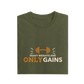 Heavy Weights And Only Gains - Olive Green - T-Shirt