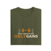 Heavy Weights And Only Gains - Olive Green - T-Shirt