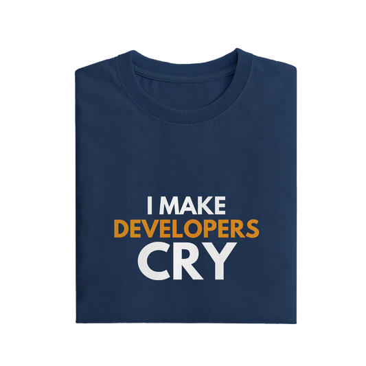 I Make Developer Cry - Navy Blue - T-Shirt