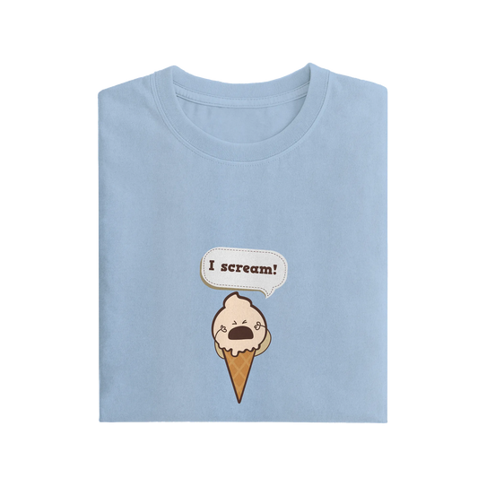 I Scream - Baby Blue - T-Shirt