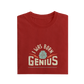 I Was Born Genius - Red - T-Shirt