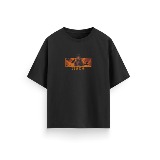 Itachi - Naruto - Black - Oversized T-Shirt
