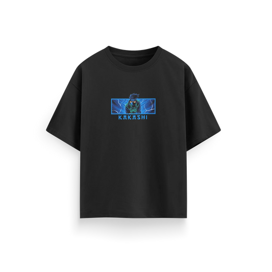 Kakashi - Naruto - Black - Oversized T-Shirt