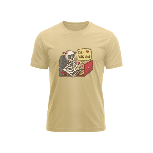 Keep Working - Beige - T-Shirt