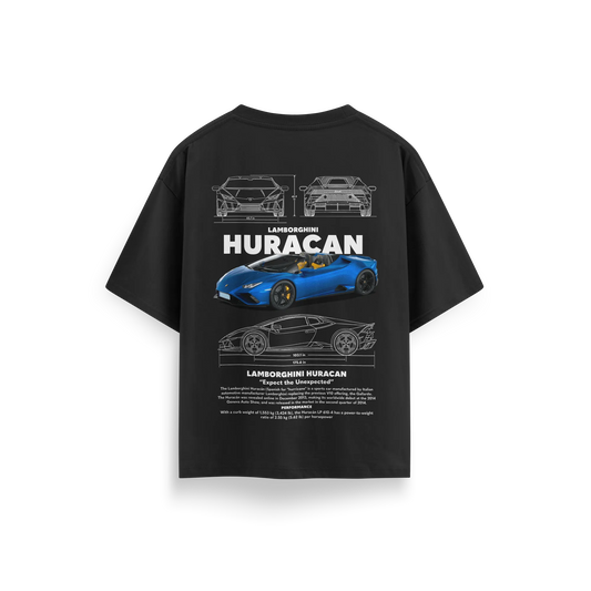 Lamborghini Huracan - Black - Oversized T-Shirt