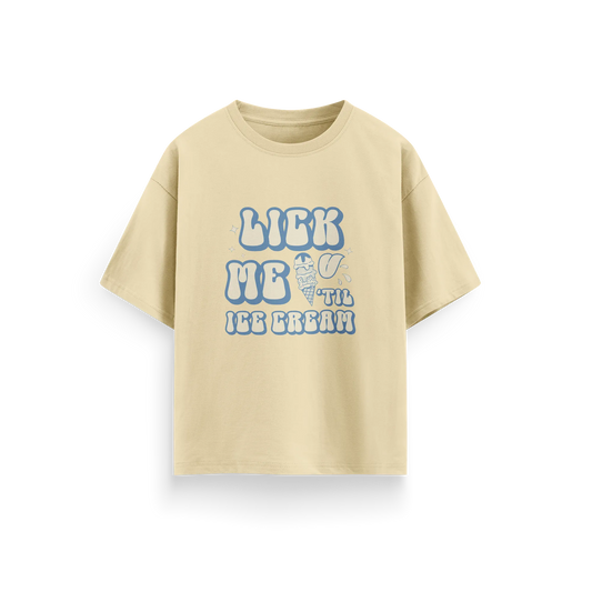 Lick Me - Beige - Oversized T-Shirt