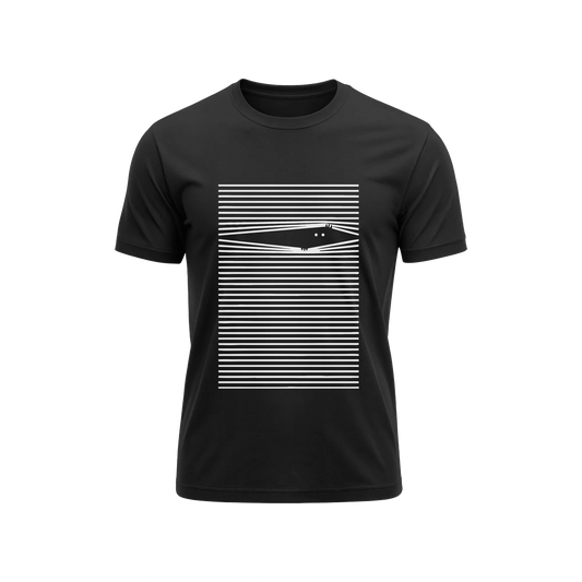 Lines Cat Eye - Black - T-Shirt