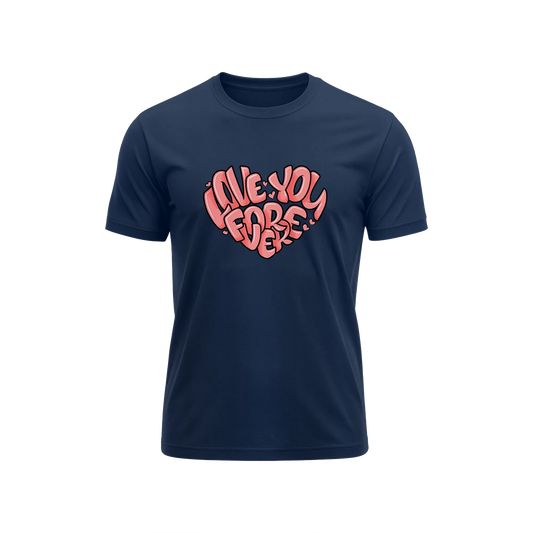 Love You Forever - Navy Blue - T-Shirt