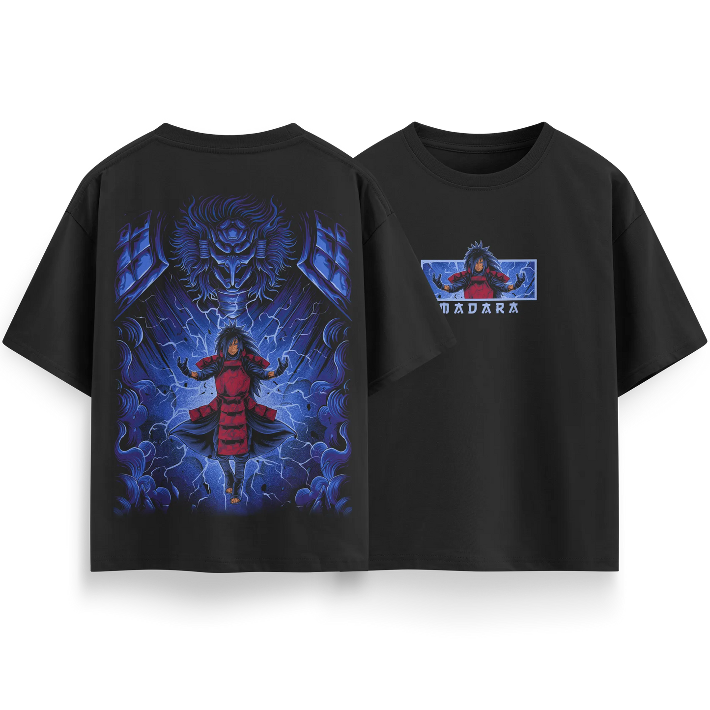 Madara - Naruto - Black - Oversized T-Shirt