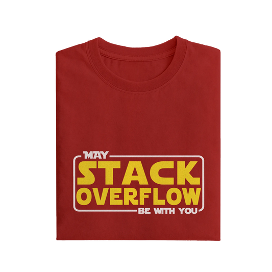 May Stack Overflow Be With You - Red - T-Shirt