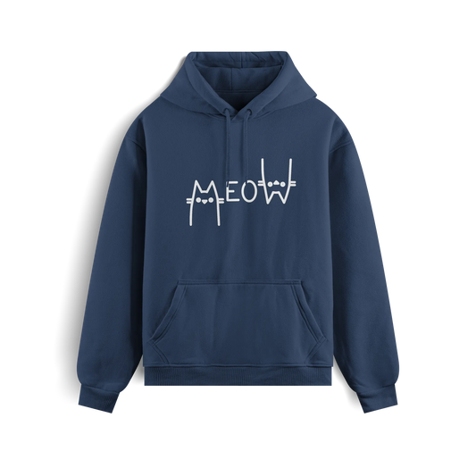 Meow - Navy Blue - Hoodie