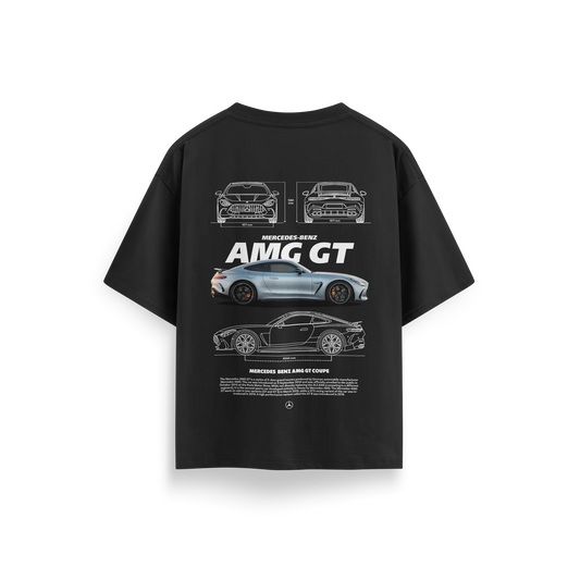 Mercedes Benz-AMG-GT - Black - Oversized T-Shirt