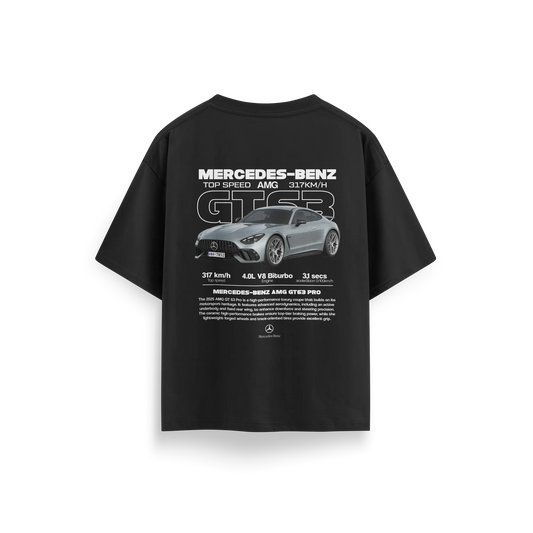 Mercedes Benz - Black - Oversized T-Shirt