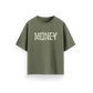Money - Olive Green - Oversized  T-Shirt
