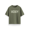 Money - Olive Green - Oversized  T-Shirt