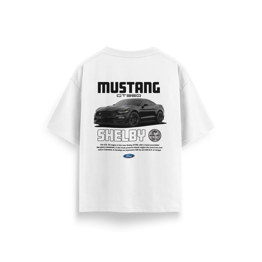 Mustang-GT350 - White - Oversized T-Shirt