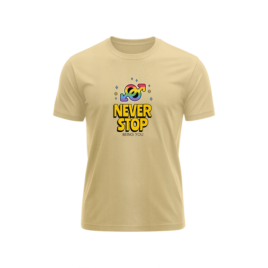 Never Stop - Beige - T-Shirt