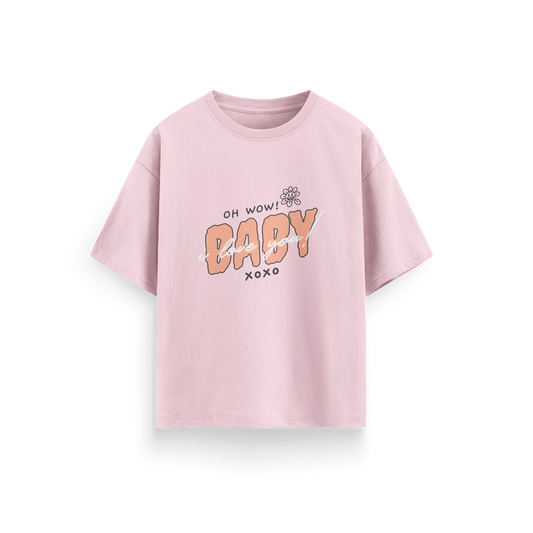 I Love You Baby - Baby Pink - Oversized T-Shirt
