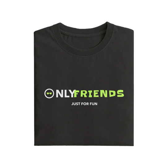 Only Friends - Black - T-Shirt
