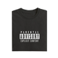 Parental Advisory Explicit Content - Black - T-Shirt