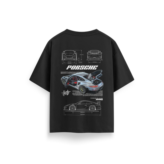 Porsche-911-GT2RS - Black - Oversized T-Shirt