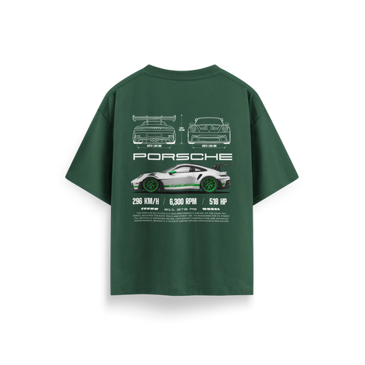 Porsche-911-GT3-RS - Green - Oversized T-Shirt