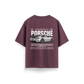 Porsche-911 - Maroon - Oversized T-Shirt