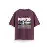 Porsche-911 - Maroon - Oversized T-Shirt