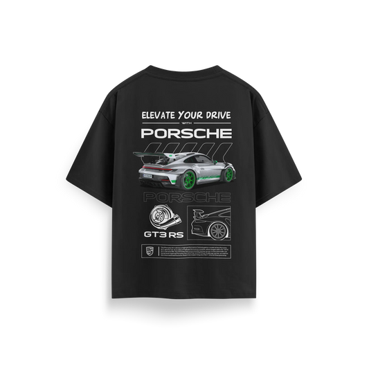 Porsche-GT3-RS-v1 - Black - Oversized T-Shirt
