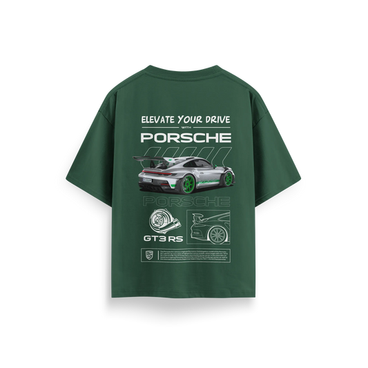 Porsche-GT3-RS-v1 - Green - Oversized T-Shirt