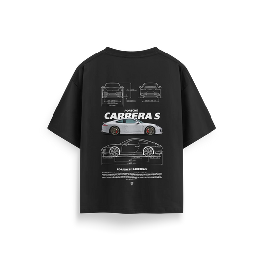 Porsche Carrera S - Black - Oversized T-Shirt