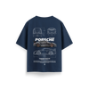 Porsche 911-GT3-RS-v4 - Navy-Blue - Oversized T-Shirt