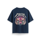 Psycho - Navy Blue - Oversized - T-Shirt