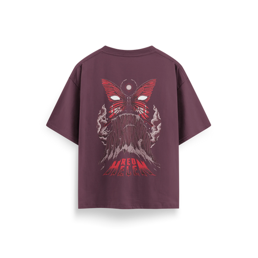 Red Helen - Maroon - Oversized  T-Shirt