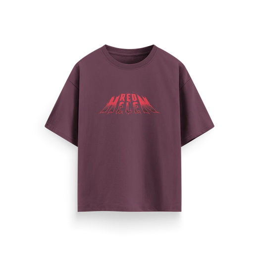 Red Helen - Maroon - Oversized  T-Shirt