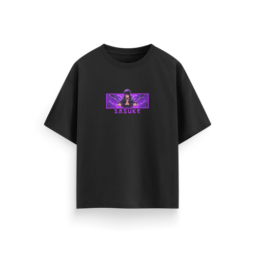 Sasuke - Naruto - Black - Oversized T-Shirt
