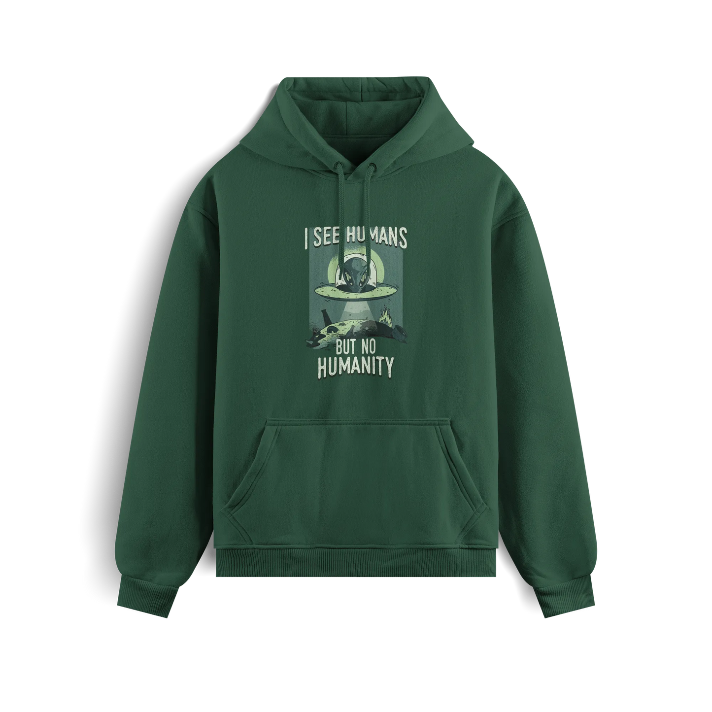 See Humans But No Humanity - Green - Hoodie
