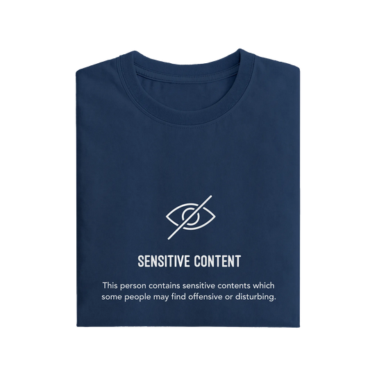 Sensitive Content - Navy Blue - T-Shirt