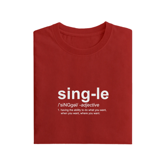 Single Adjective - Red - T-Shirt