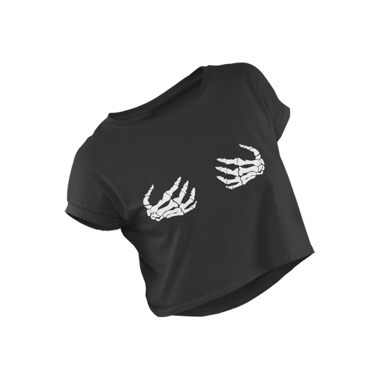Skul Fingers - Black - Croptop