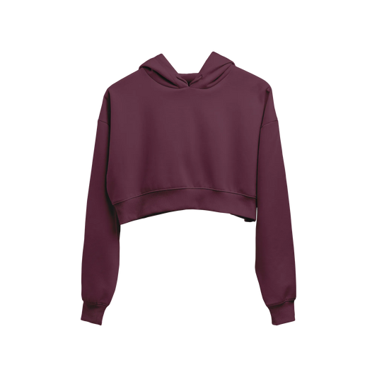 Maroon - Cropped Hoodie