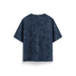 Navy Blue - Acid Washed Oversized - T-Shirt