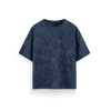 Navy Blue - Acid Washed Oversized - T-Shirt