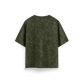 Olive Green - Acid Washed Oversized - T-Shirt