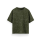Olive Green - Acid Washed Oversized - T-Shirt