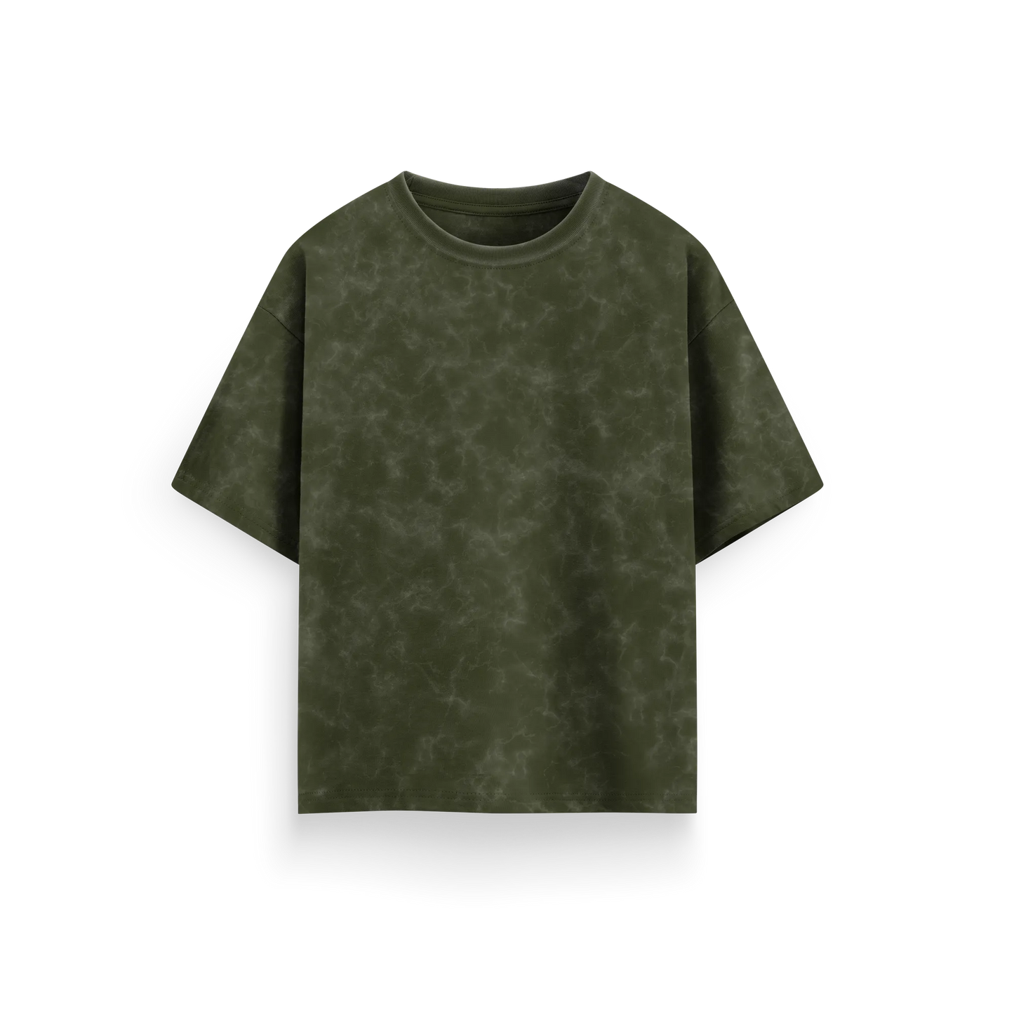 Olive Green - Acid Washed Oversized - T-Shirt