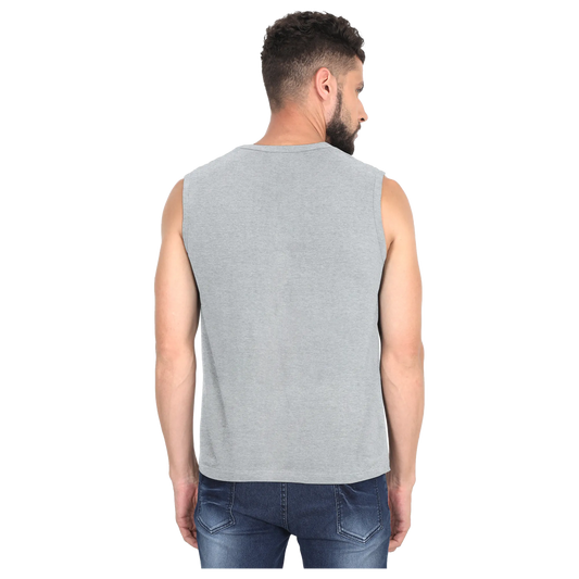 Grey Melange - Sleeveless T-Shirt